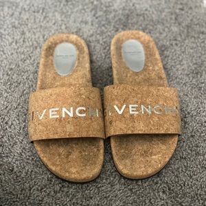 Givenchy Cork Slides Pool Flip Flops Nude Beige 38 8